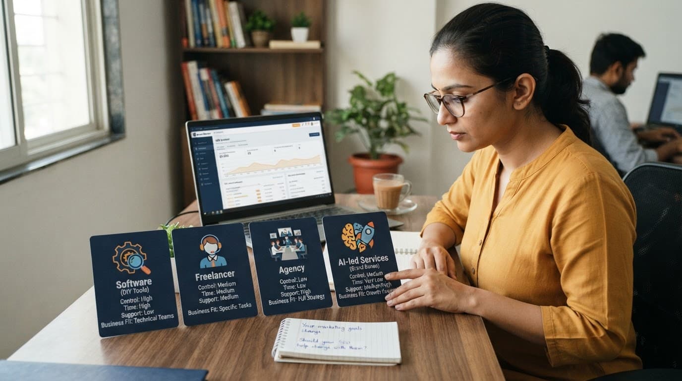 Search Engine Optimizer: Software, Freelancer, or Agency?
